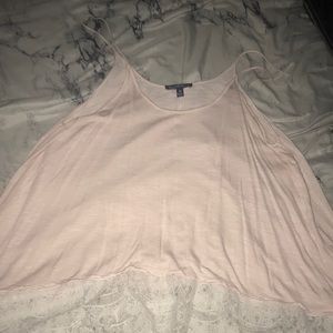 Spaghetti strapped light pink tank top